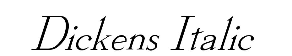 Dickens Italic Yazı tipi ücretsiz indir